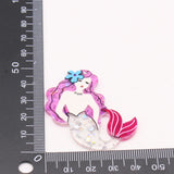 6pcs Bling Mermaid Acrylic Earring Charms DIY Jewelry Making