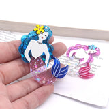 6pcs Bling Mermaid Acrylic Earring Charms DIY Jewelry Making