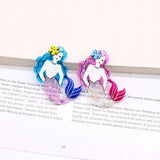 6pcs Bling Mermaid Acrylic Earring Charms DIY Jewelry Making
