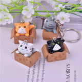 6pcs Cartoon Animal Resin Charms Keychain DIY Jewelry Accessory