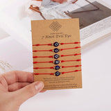 7 Knots Lucky Friendship Bracelets Evil Eye Red Braided Bracelet Charm Jewelry