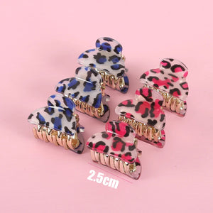 6pcs Acrylic Hair Claw Small Hair Clip for Girls Colorful Hair Accessories