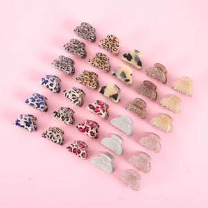 6pcs Acrylic Hair Claw Small Hair Clip for Girls Colorful Hair Accessories