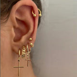 Cross Chain Earrings Set For Girls Without Piercing, Ear Clip Jewelry