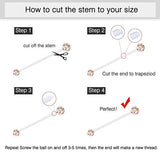 6pcs Pregnant Women's Acrylic 14G Belly Button Navel Ring