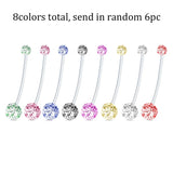 6pcs Pregnant Women's Acrylic 14G Belly Button Navel Ring