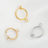 6pcs Stainless Steel Round Earrings Hoops Lever Earring Hooks Findings Making