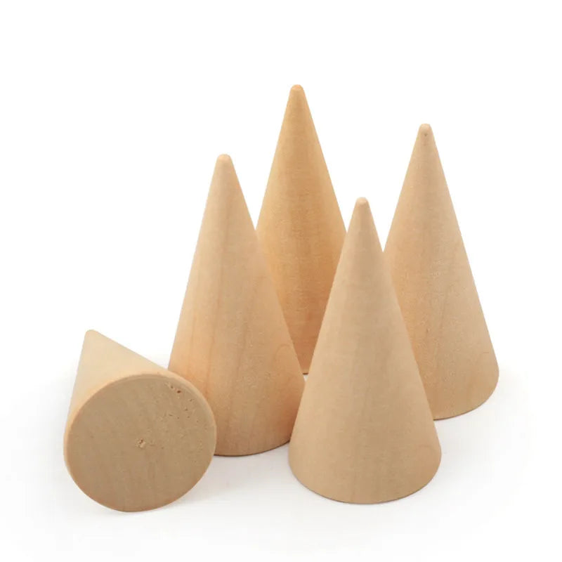 6pc Log Cone Display Stand Jewelry Photography Props