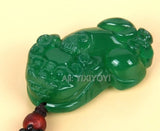 6pcs Handwork Green Red Agate Jade Carved PiXiu Lucky Pendant Necklace