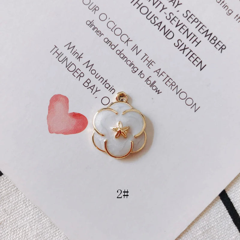 6pcs DIY Alloy Flower Earring Jewelry Supplies