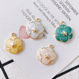 6pcs DIY Alloy Flower Earring Jewelry Supplies