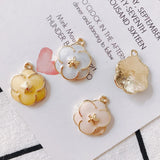 6pcs DIY Alloy Flower Earring Jewelry Supplies