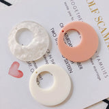 6pcs Resin Round Earring Jewelry Pendant Accessories