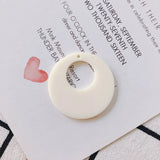 6pcs Resin Round Earring Jewelry Pendant Accessories