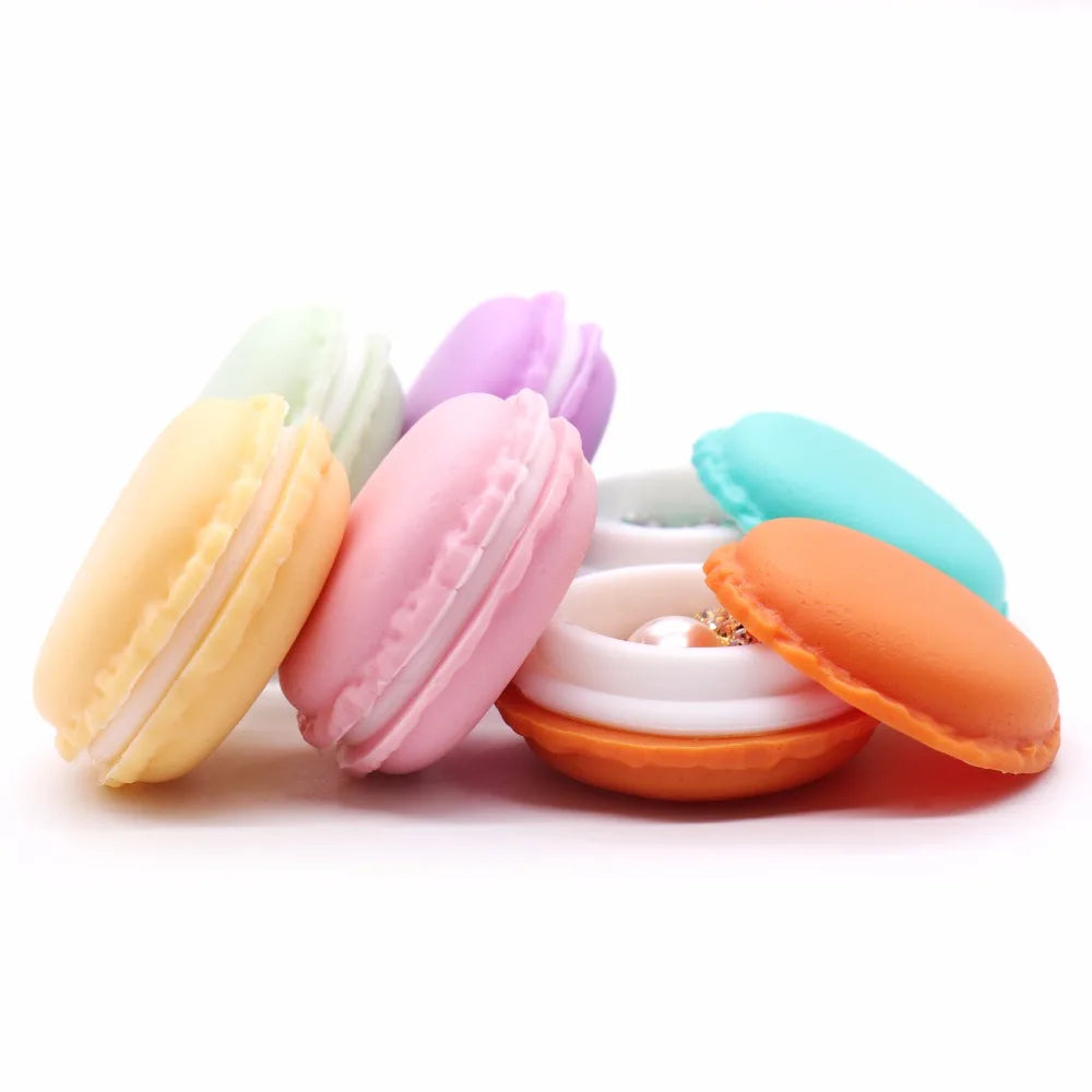 Mini Macarons Box Portable Storage for Small Items Jewelry Case