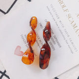 6pcs Resin Twisted Earring Pendant Accessory Material