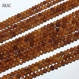 Faceted Orange Garnet Loose Beads 3mm for DIY Bracelet Necklace