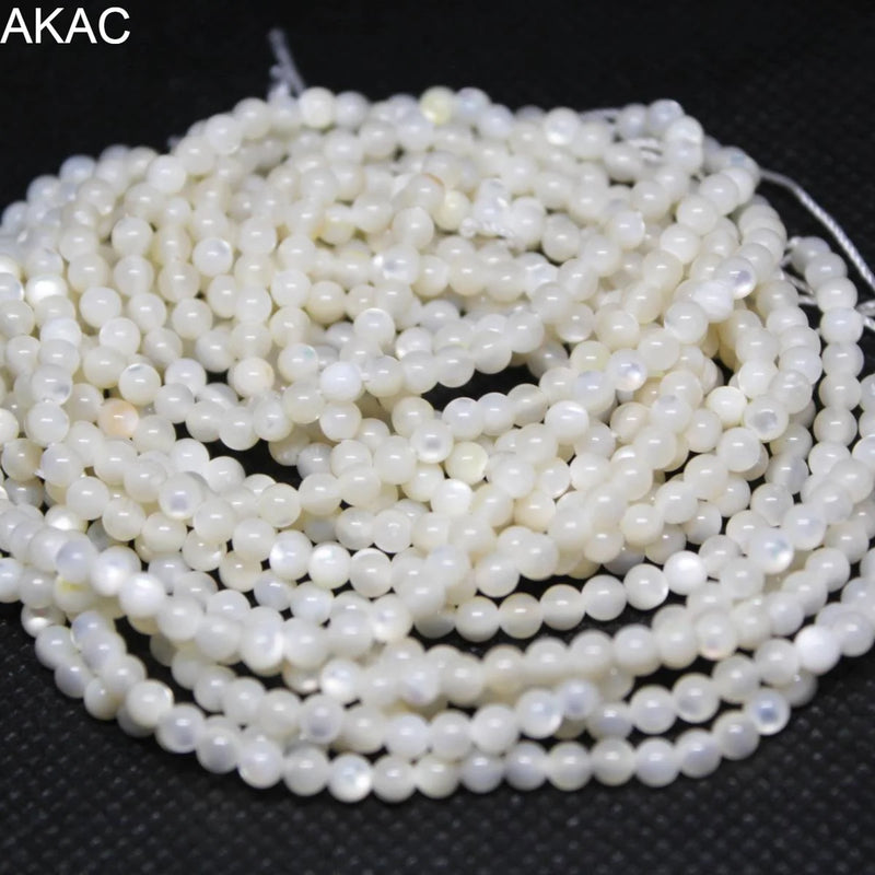 Natural Shell Beads 3mm Loose Beads for DIY Jewelry Making