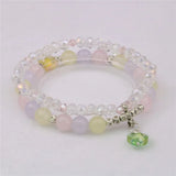 Natural Stone Crystal Glass Beads Lady Bracelet Chain Yoga Healing Rope Chain