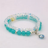 Natural Stone Crystal Glass Beads Lady Bracelet Chain Yoga Healing Rope Chain