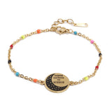 Charm Bracelet Stainless Steel Chain Link Slim DIY Jewelry Women Girls Gift
