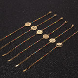 Charm Bracelet Stainless Steel Chain Link Slim DIY Jewelry Women Girls Gift