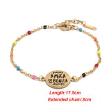 Charm Bracelet Stainless Steel Chain Link Slim DIY Jewelry Women Girls Gift