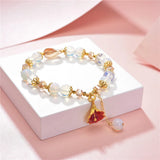 Natural Stone Jades 8mm Bracelet Pendant Chain Bohemia Charm Gift