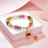 Natural Stone Jades 8mm Bracelet Pendant Chain Bohemia Charm Gift