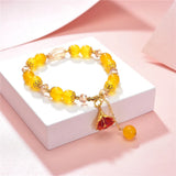 Natural Stone Jades 8mm Bracelet Pendant Chain Bohemia Charm Gift