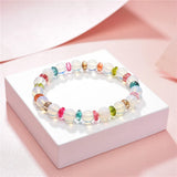 Natural Stone Jades Round Beads Bracelet for Women Bohemia Gift