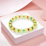 Natural Stone Jades Round Beads Bracelet for Women Bohemia Gift