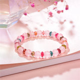 Natural Stone Jades Round Beads Bracelet for Women Bohemia Gift
