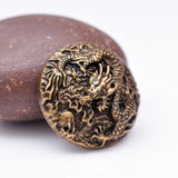 6x 35mm Antique Brass Chinese Dragon Concho Buttons DIY Leathercraft Wallet Belt