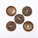 6x 35mm Antique Brass Chinese Dragon Concho Buttons DIY Leathercraft Wallet Belt