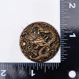6x 35mm Antique Brass Chinese Dragon Concho Buttons DIY Leathercraft Wallet Belt