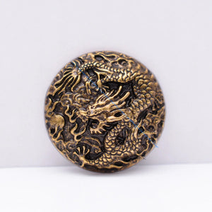 6x 35mm Antique Brass Chinese Dragon Concho Buttons DIY Leathercraft Wallet Belt