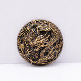 6x 35mm Antique Brass Chinese Dragon Concho Buttons DIY Leathercraft Wallet Belt