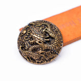 6x 35mm Antique Brass Chinese Dragon Concho Buttons DIY Leathercraft Wallet Belt