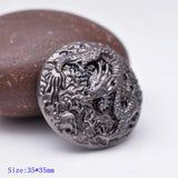 6x 35mm Antique Brass Chinese Dragon Concho Buttons DIY Leathercraft Wallet Belt
