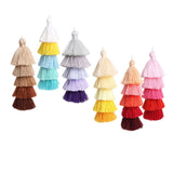 Boho Pompom Tassel Bag Charms Chain Keychain Pendant Fringe Decor