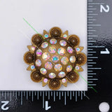 Colorful Crystal Leather Western Belt Rhinestone Concho Screwback