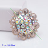 Colorful Crystal Leather Western Belt Rhinestone Concho Screwback