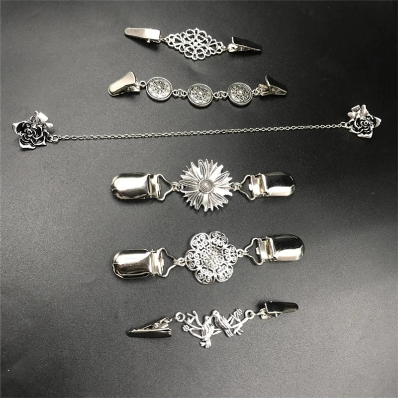 Sweater Shawl Clips Collar Coat Scarf Duck Clip Brooch Pins Metal Clasp