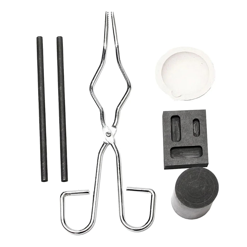 6x Torch Melting Kit High Purity Graphite Quartz Crucible Tong Bowl Mould