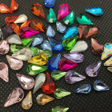 Teardrop Glass Stone Droplet Crystal Pointback