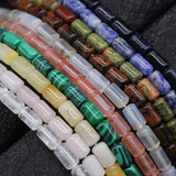 6x10mm Loose Stone Beads DIY Natural Tiger Eye/Yellow Jades/Red Agates