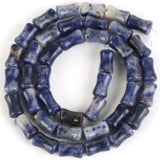6x10mm Bamboo Joint Shape Sea Sediment Jaspers Beads 15''