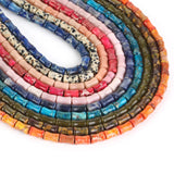 6x10mm Bamboo Joint Shape Sea Sediment Jaspers Beads 15''