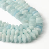 6x11mm Natural Aquamarines Stone Beads Irregular Rhombus Loose Spacer Beads